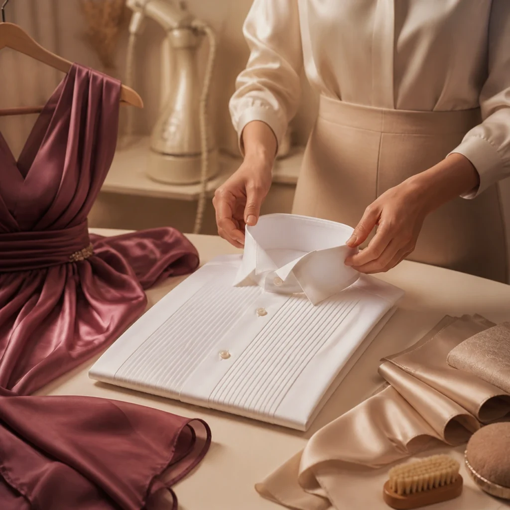 Acabado profesional de camisa y prendas de vestir delicadas